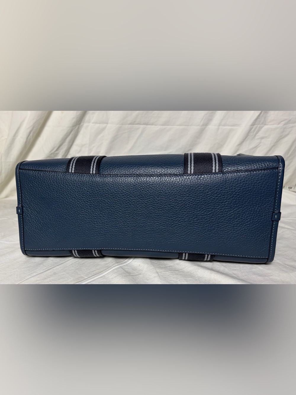 Coach Smith Tote Blue Pebbled Leather Logo Strap - CBM10 - Picture 9 of 10